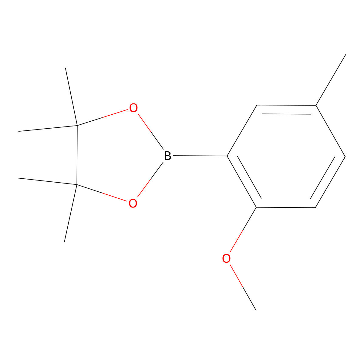 2-(2-Methoxy-5-methylphenyl)-4,4,5,5-tetramethyl-1,3,2-dioxaborolane molecular structure, CAS 1416165-54-2