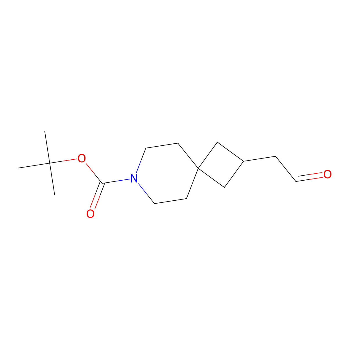 Tert-butyl 2-(2-oxoethyl)-7-azaspiro[3.5]nonane-7-carboxylate molecular structure, CAS 1416176-03-8