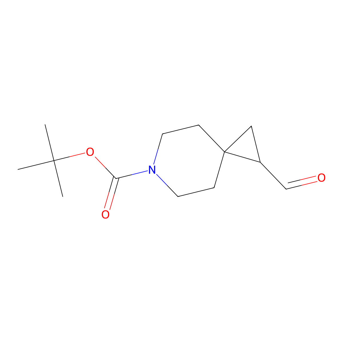 Tert-butyl 1-formyl-6-azaspiro(2.5)octane-6-carboxylate molecular structure, CAS 1416176-10-7