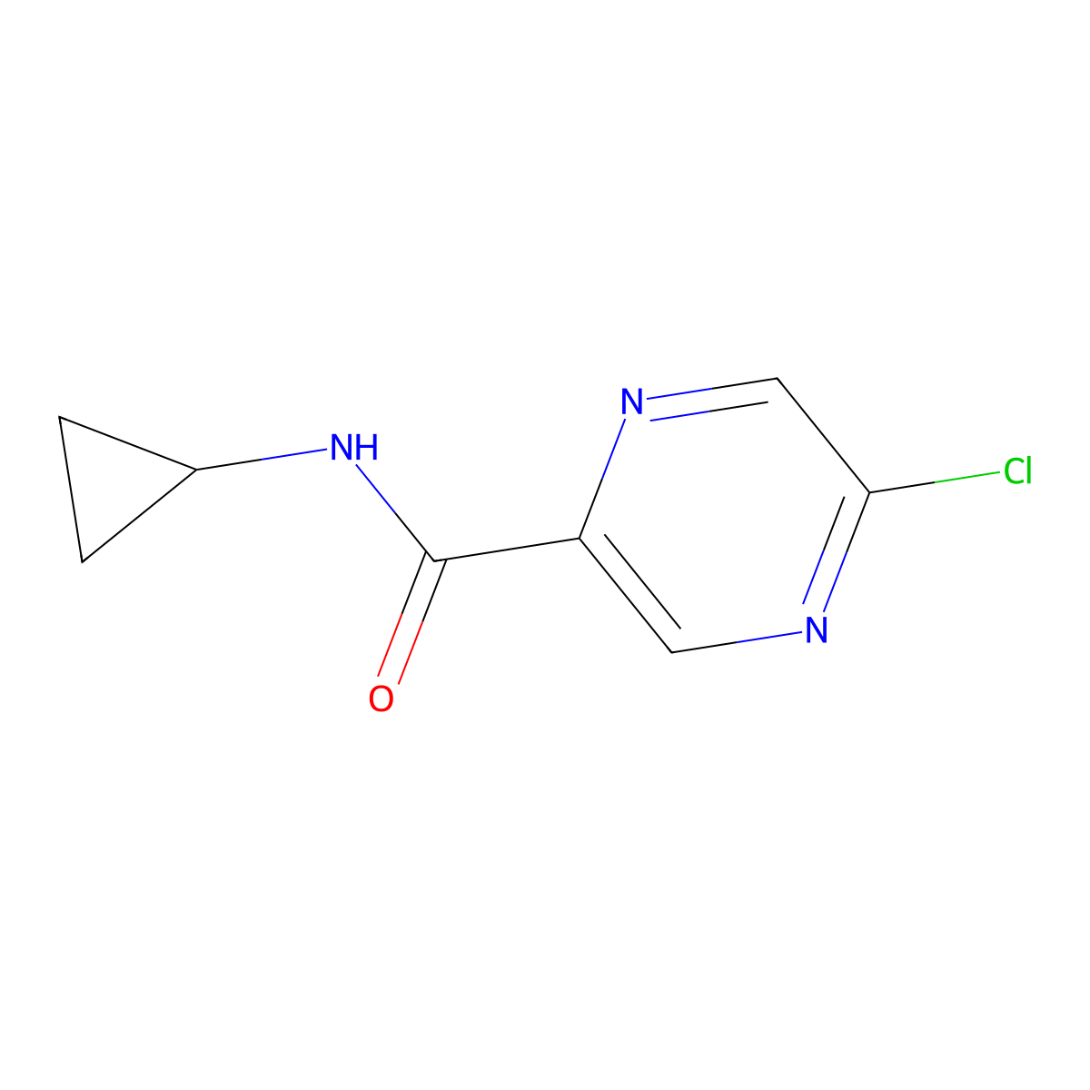 5-Chloro-N-cyclopropylpyrazine-2-carboxamide molecular structure, CAS 1416176-75-4