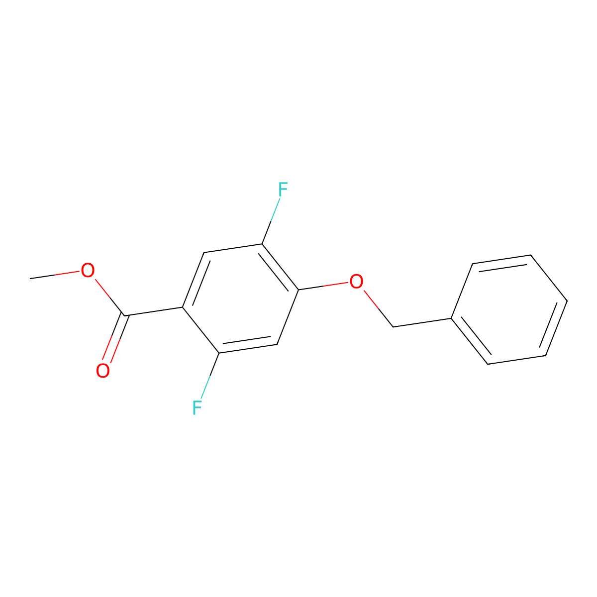 Methyl 4-(benzyloxy)-2,5-difluorobenzoate molecular structure, CAS 1416176-76-5
