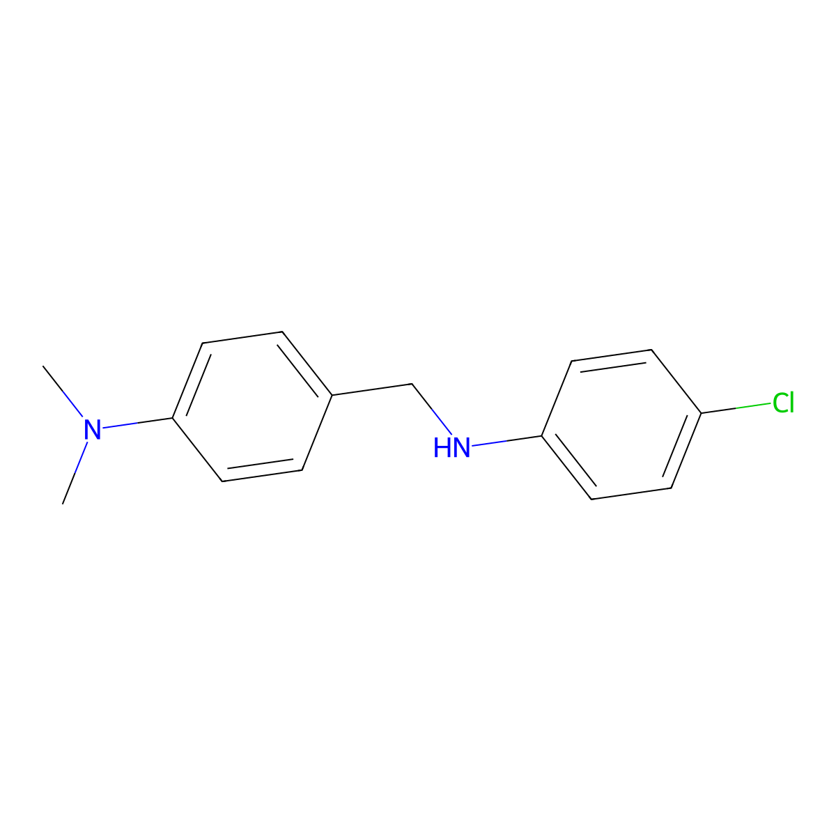 N-Alpha-(4-chlorophenyl)-N4,N4-dimethyltoluene-alpha,4-diamine molecular structure, CAS 141619-95-6