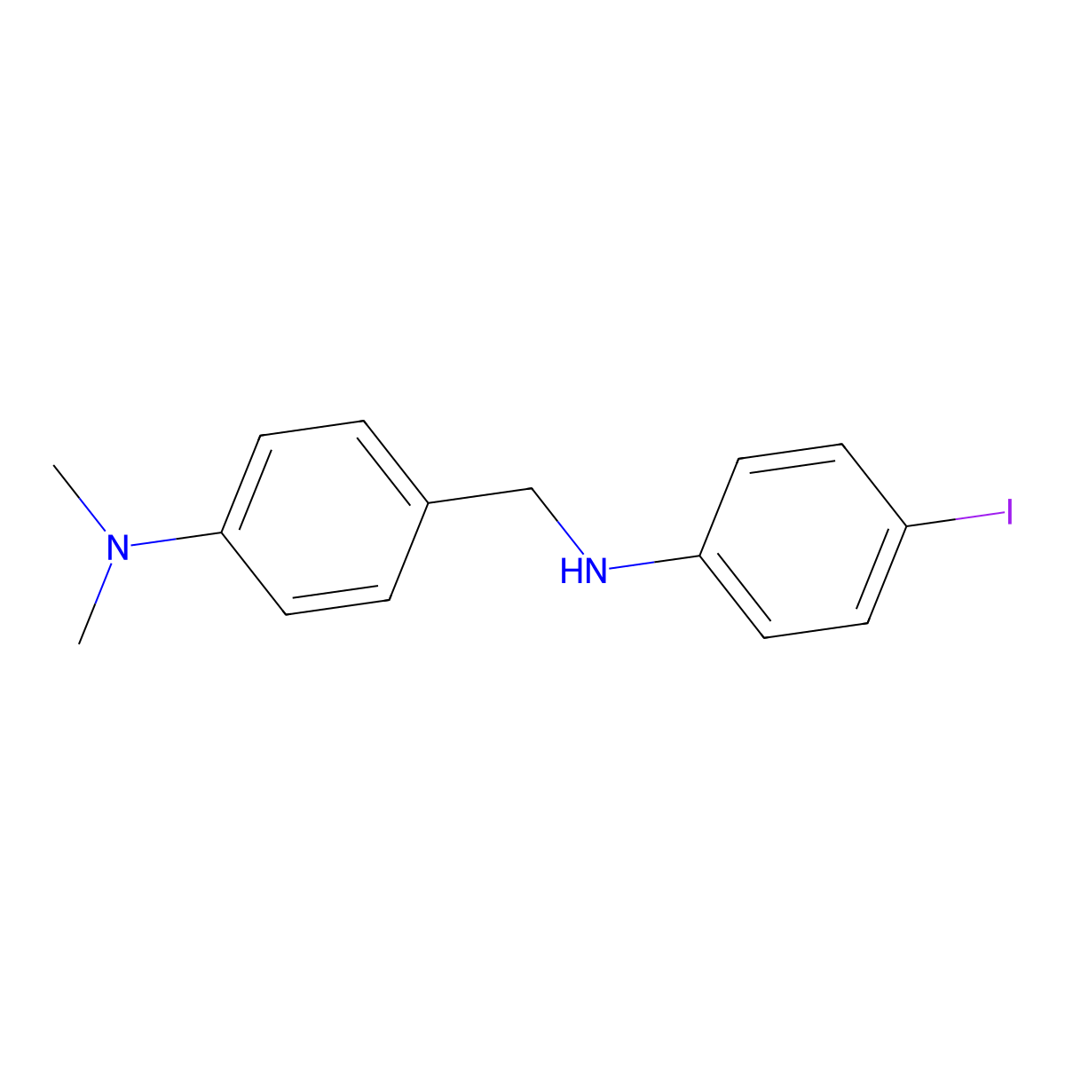 N4,N4-Dimethyl-N-alpha-(4-iodophenyl)-toluene-alpha,4-diamine molecular structure, CAS 141619-97-8