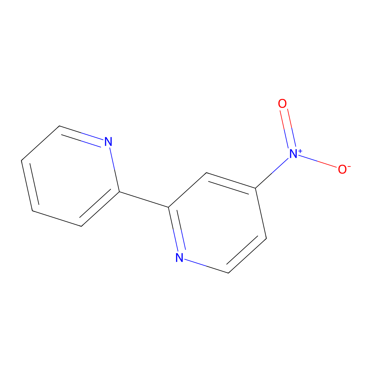 4-Nitro-2,2'-bipyridine molecular structure, CAS 14162-93-7