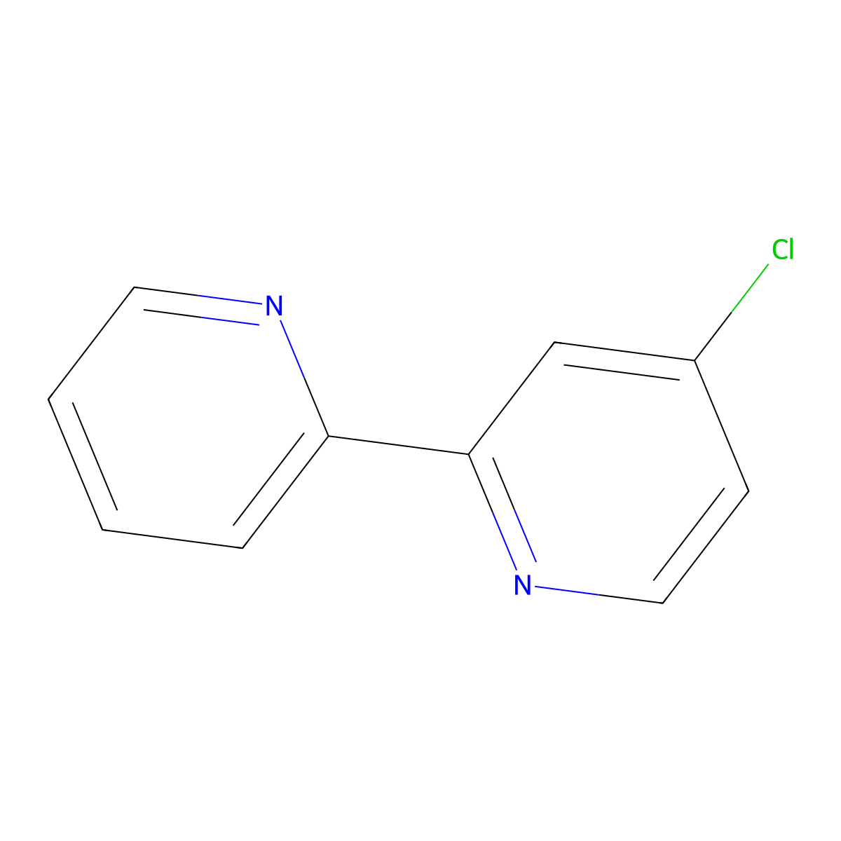 4-Chloro-2,2'-bipyridine molecular structure, CAS 14162-94-8