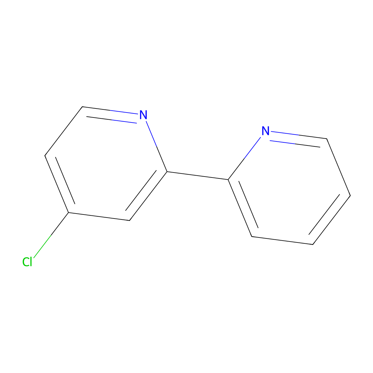 4-Chloro-2,2'-bipyridine molecular structure, CAS 14162-94-8