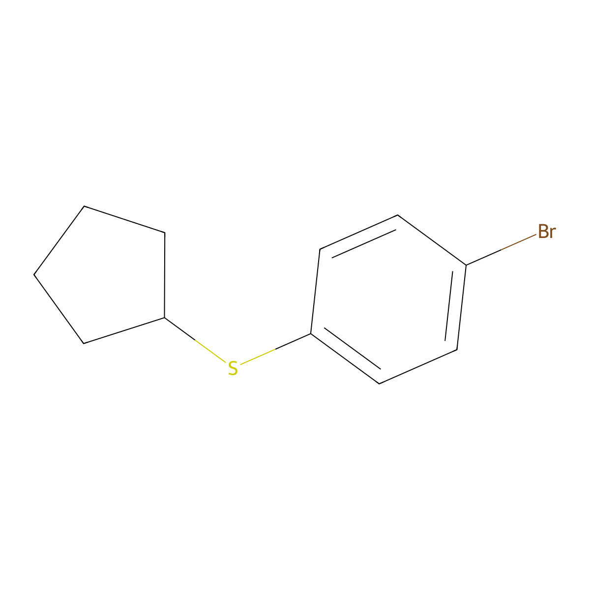 (4-Bromophenyl)(cyclopentyl)sulfane molecular structure, CAS 141622-72-2