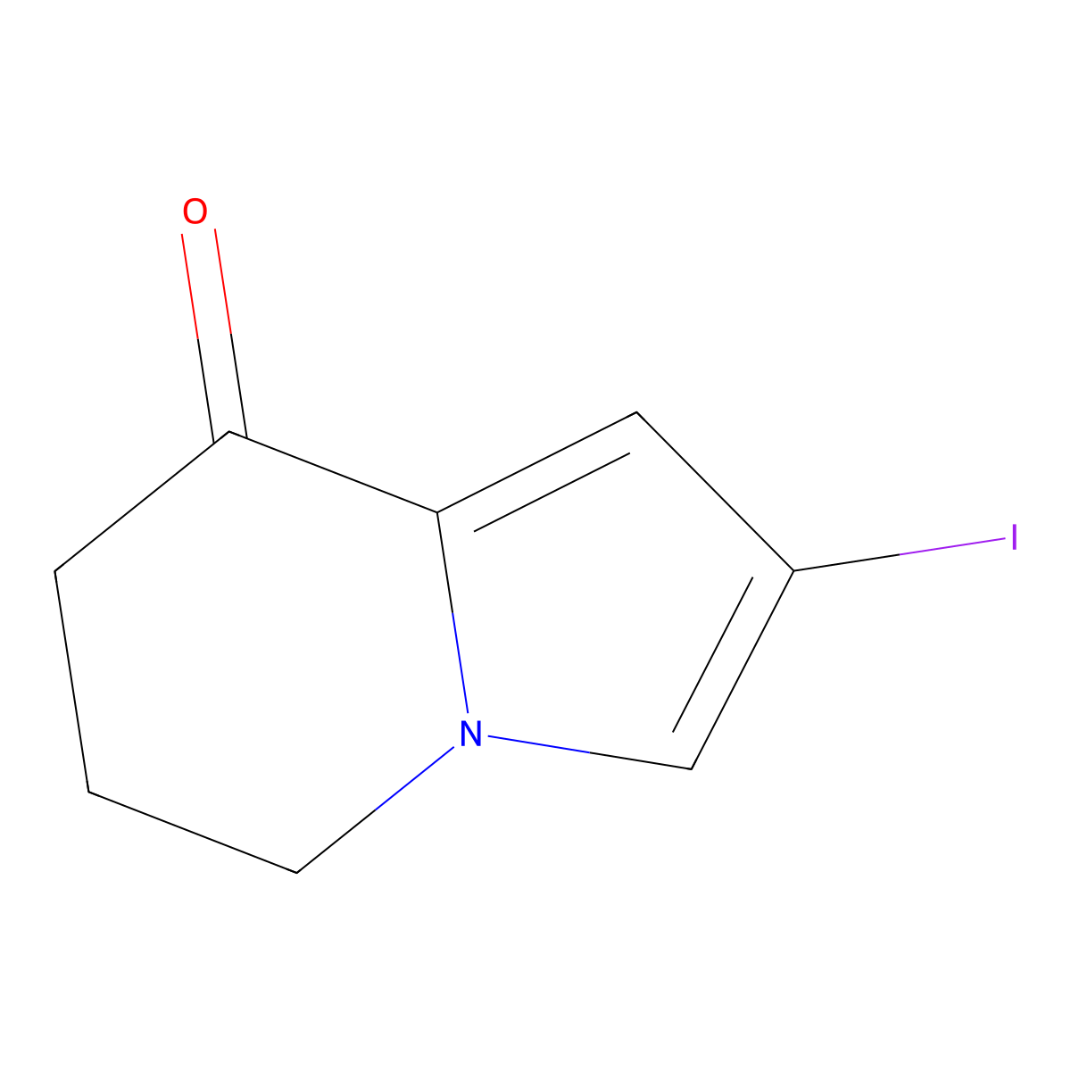 2-Iodo-6,7-dihydroindolizin-8(5H)-one molecular structure, CAS 1416221-39-0