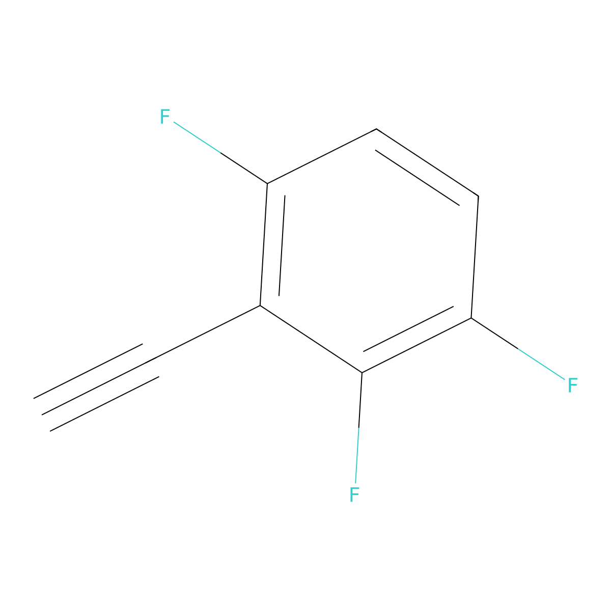 2-Ethynyl-1,3,4-trifluorobenzene molecular structure, CAS 1416221-63-0