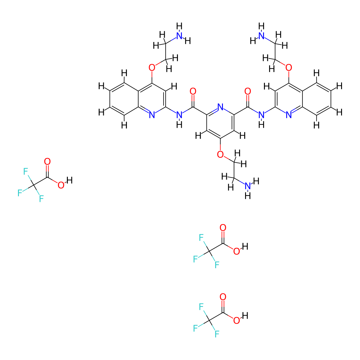 Pyridostatin TFA salt;PDS molecular structure, CAS 1416230-43-7