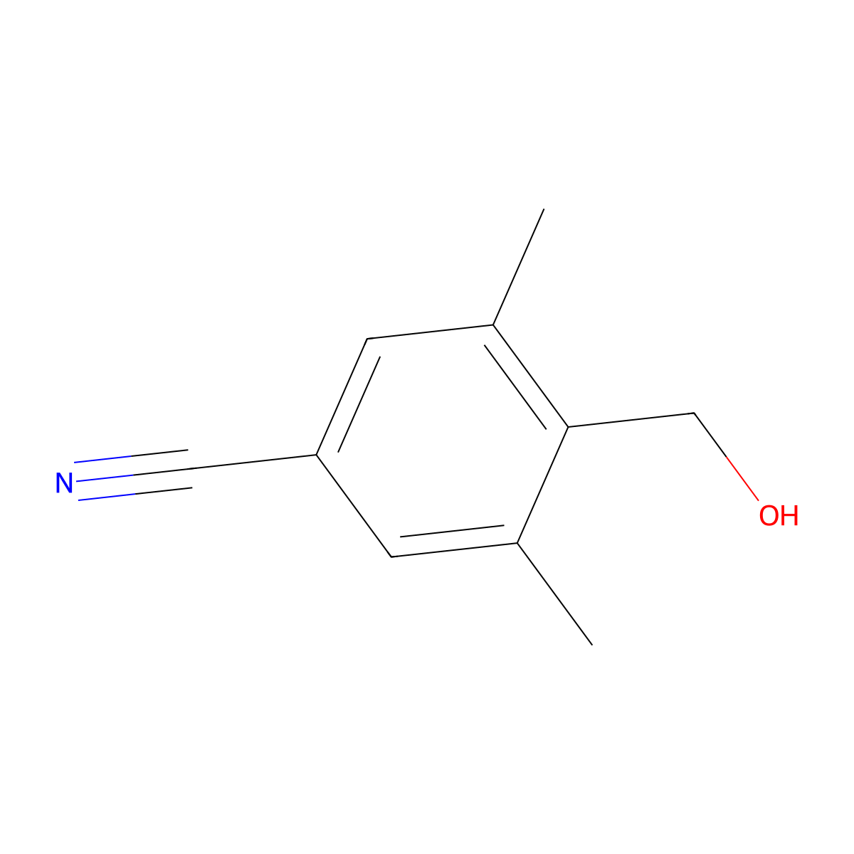 4-(Hydroxymethyl)-3,5-dimethylbenzonitrile molecular structure, CAS 1416246-88-2