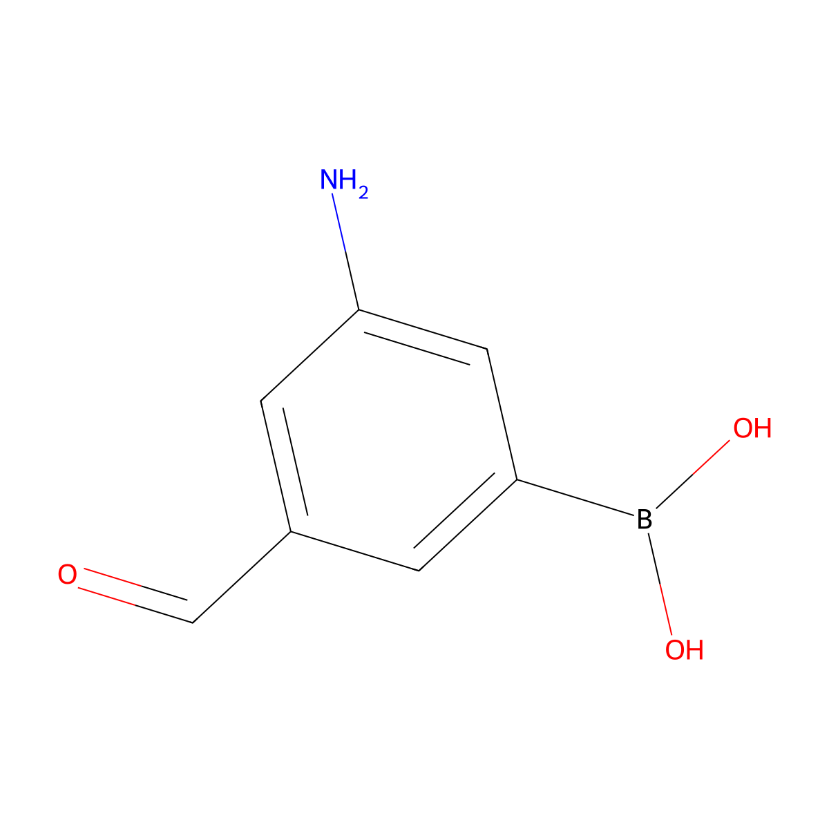 (3-Amino-5-formylphenyl)boronic acid molecular structure, CAS 1416252-29-3