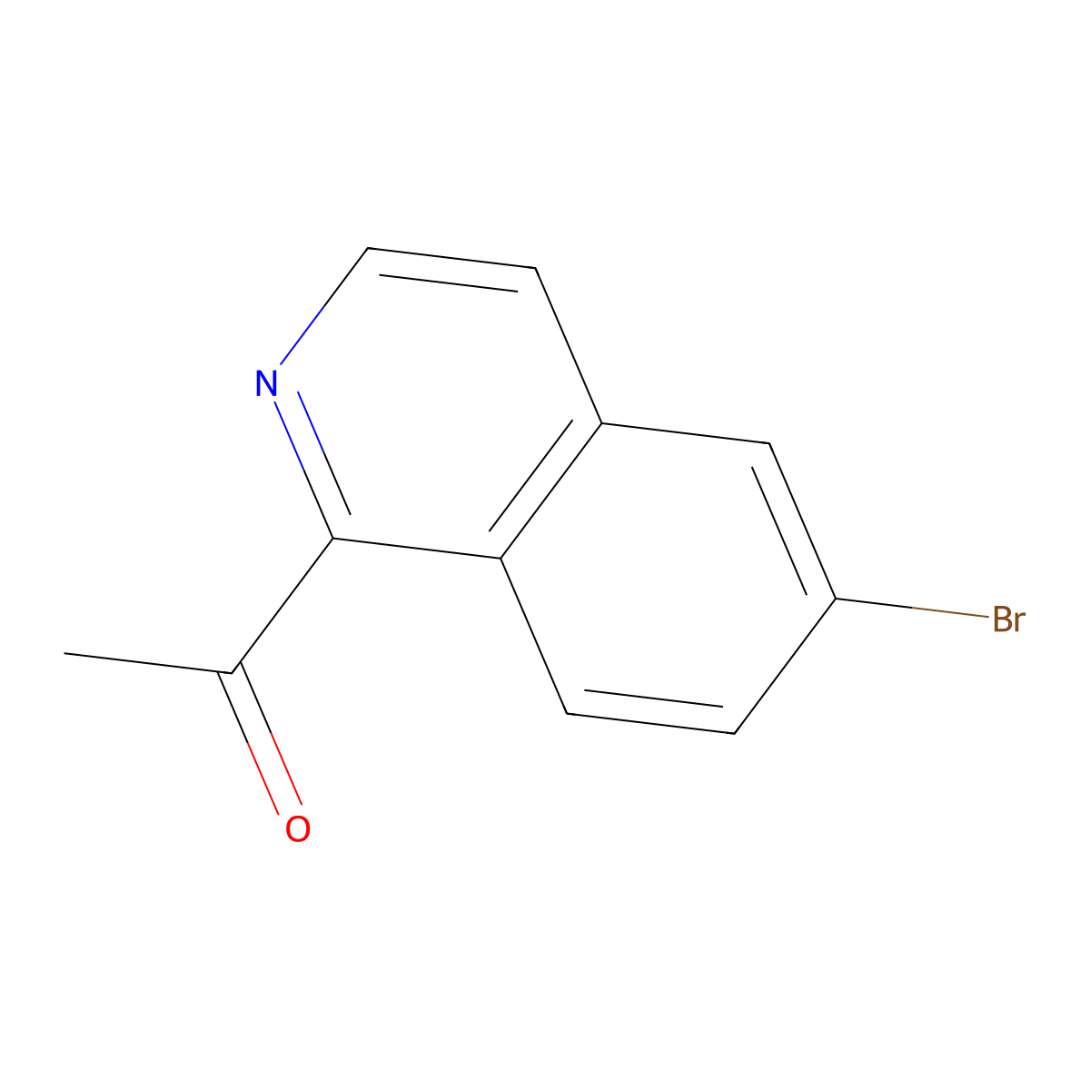1-(6-Bromoisoquinolin-1-yl)ethanone molecular structure, CAS 1416252-49-7