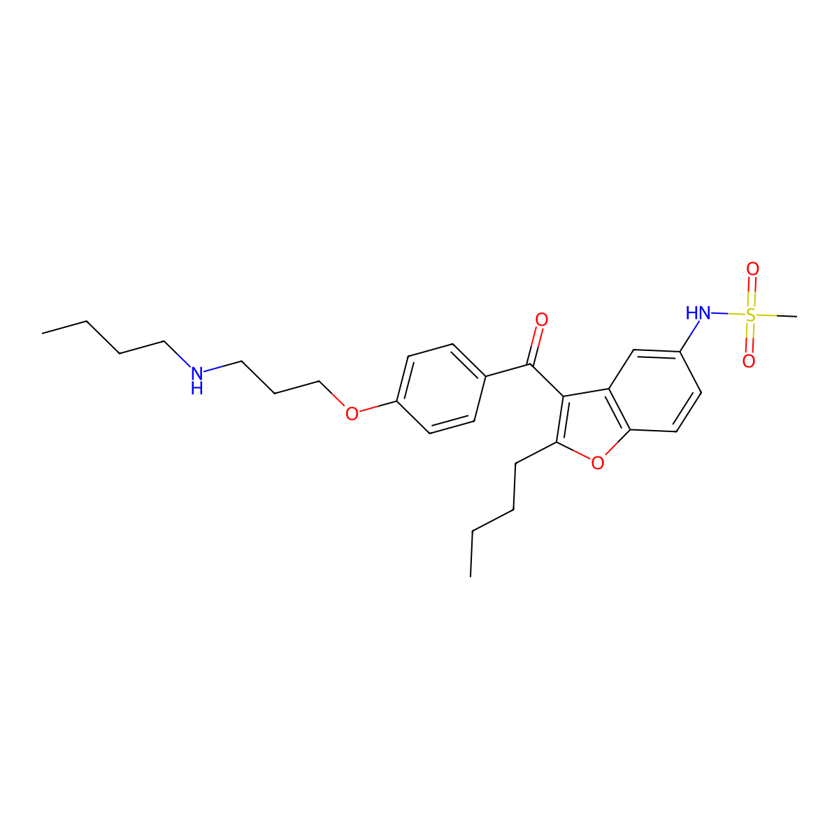 Debutyldronedarone molecular structure, CAS 141626-35-9