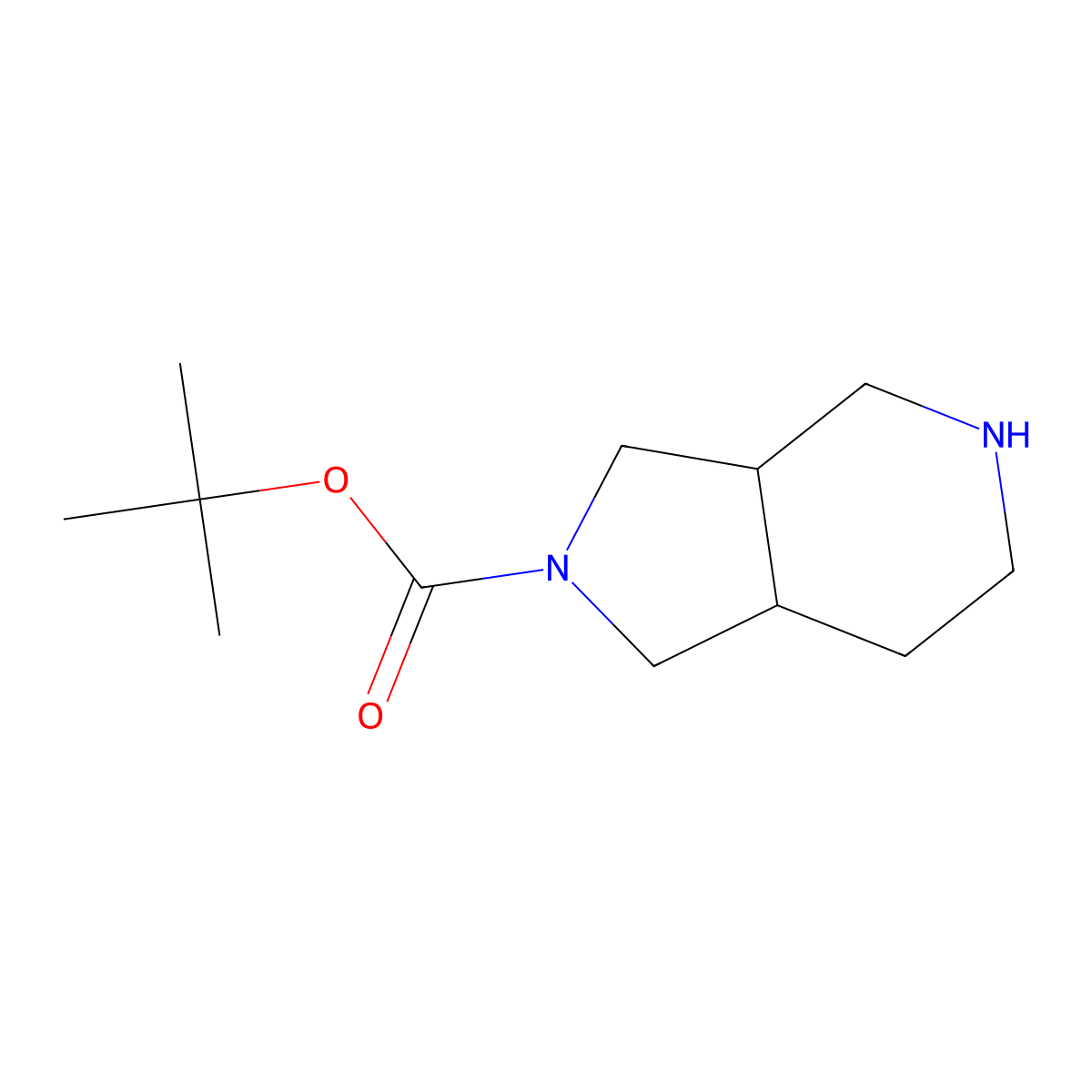 t-Butyl (3aS,7aS)-octahydro-1H-pyrrolo(3,4-c)pyridine-2-carboxylate molecular structure, CAS 1416263-25-6