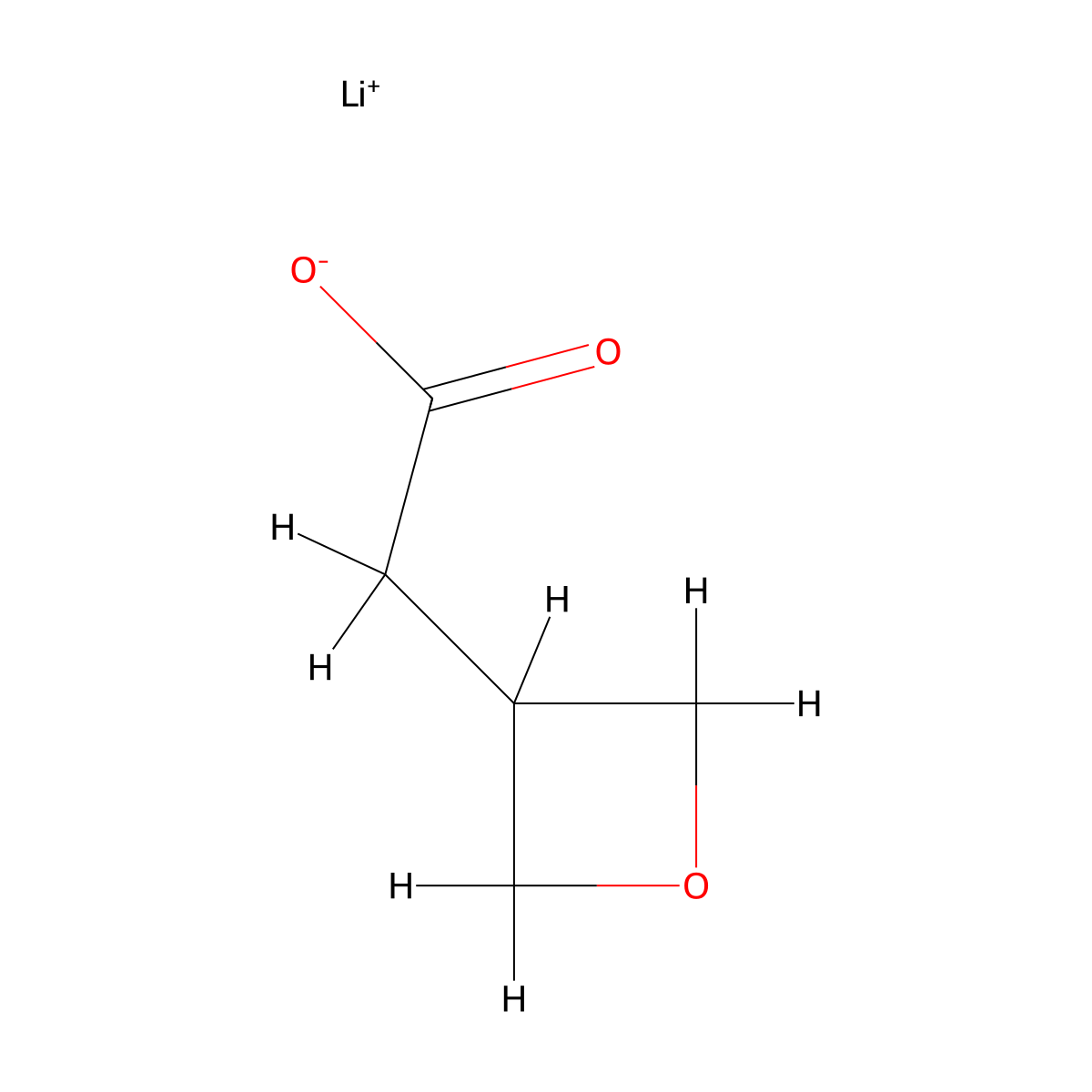 Lithium(1+) 2-(oxetan-3-yl)acetate molecular structure, CAS 1416271-19-6