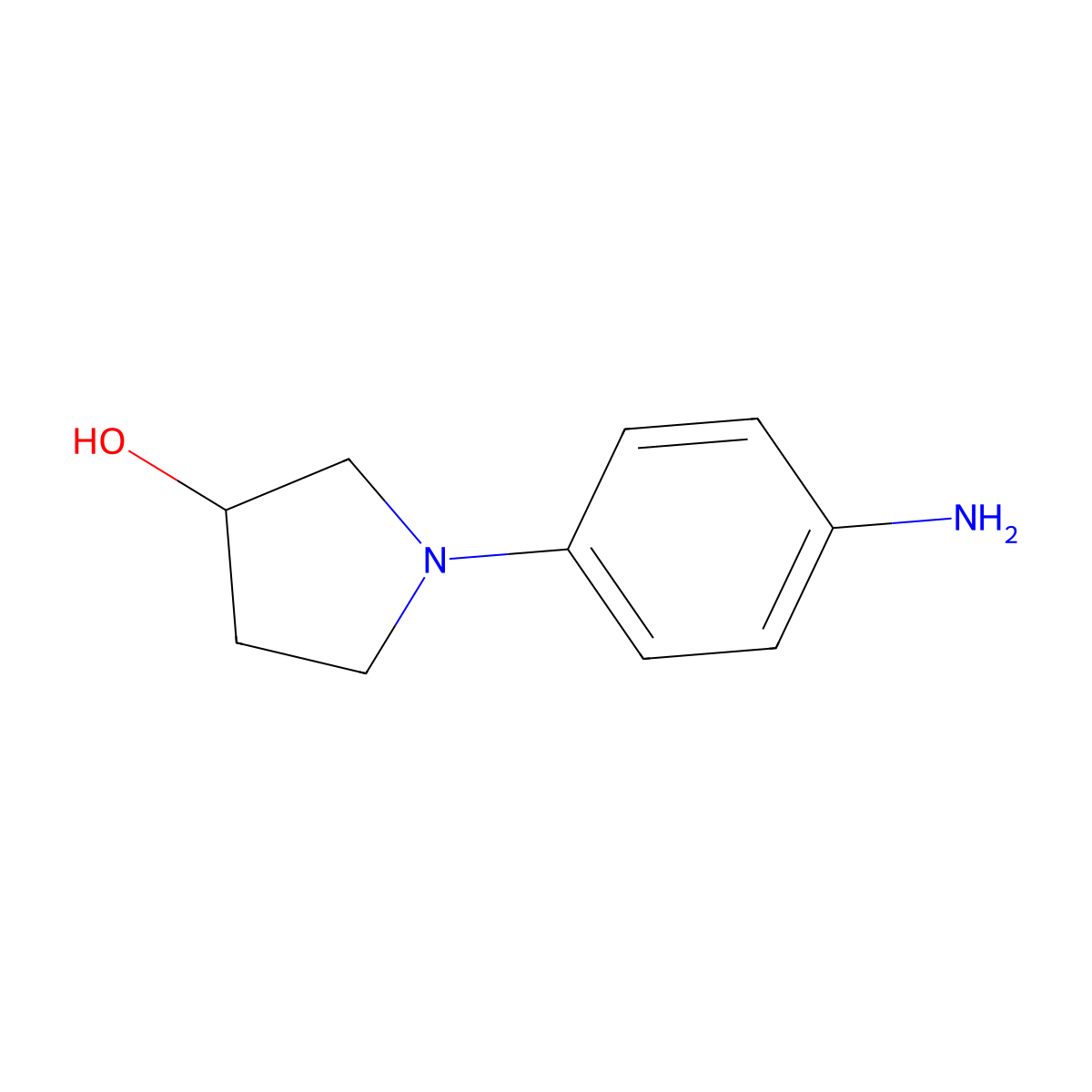 (3S)-1-(4-aminophenyl)pyrrolidin-3-ol molecular structure, CAS 1416276-67-9