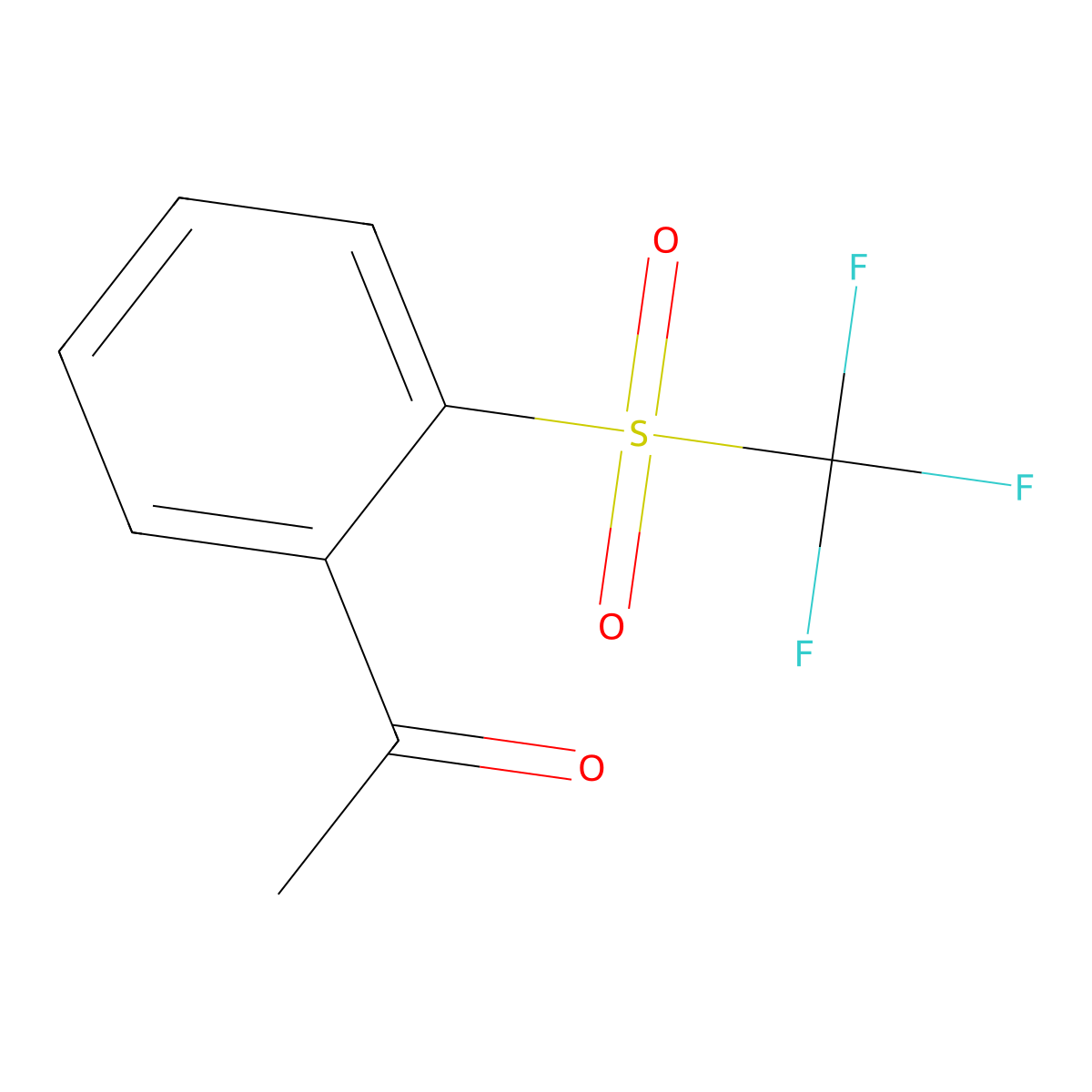 1-(2-Trifluoromethanesulfonylphenyl)ethan-1-one molecular structure, CAS 1416277-09-2