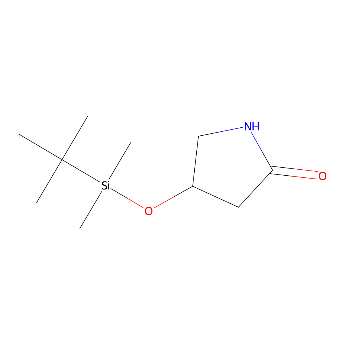 (S)-4-(t-Butyldimethylsilyloxy)pyrrolidin-2-one molecular structure, CAS 141629-19-8