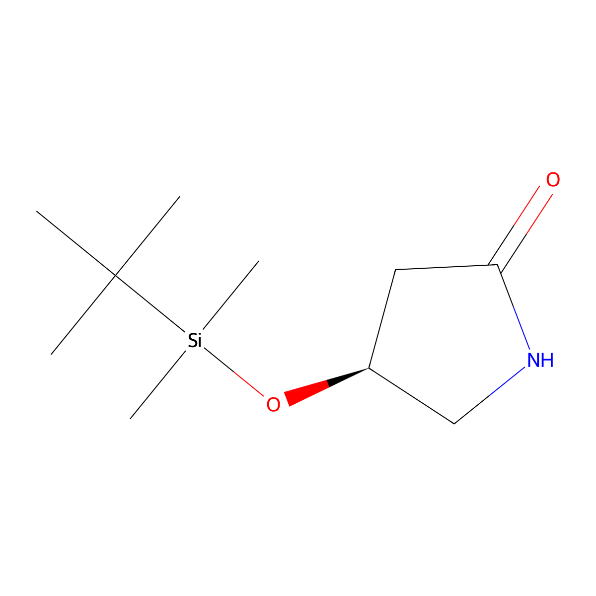 (S)-4-(t-Butyldimethylsilyloxy)pyrrolidin-2-one molecular structure, CAS 141629-19-8