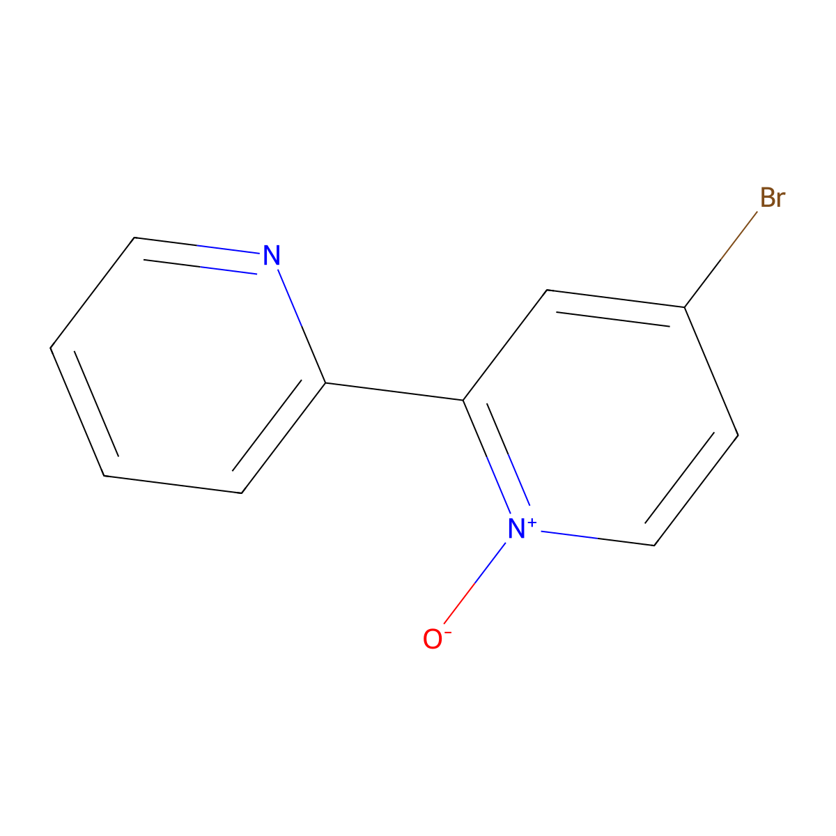 4-Bromo-1-oxo-2-(pyridin-2-yl)-1lambda~5~-pyridine molecular structure, CAS 14163-03-2