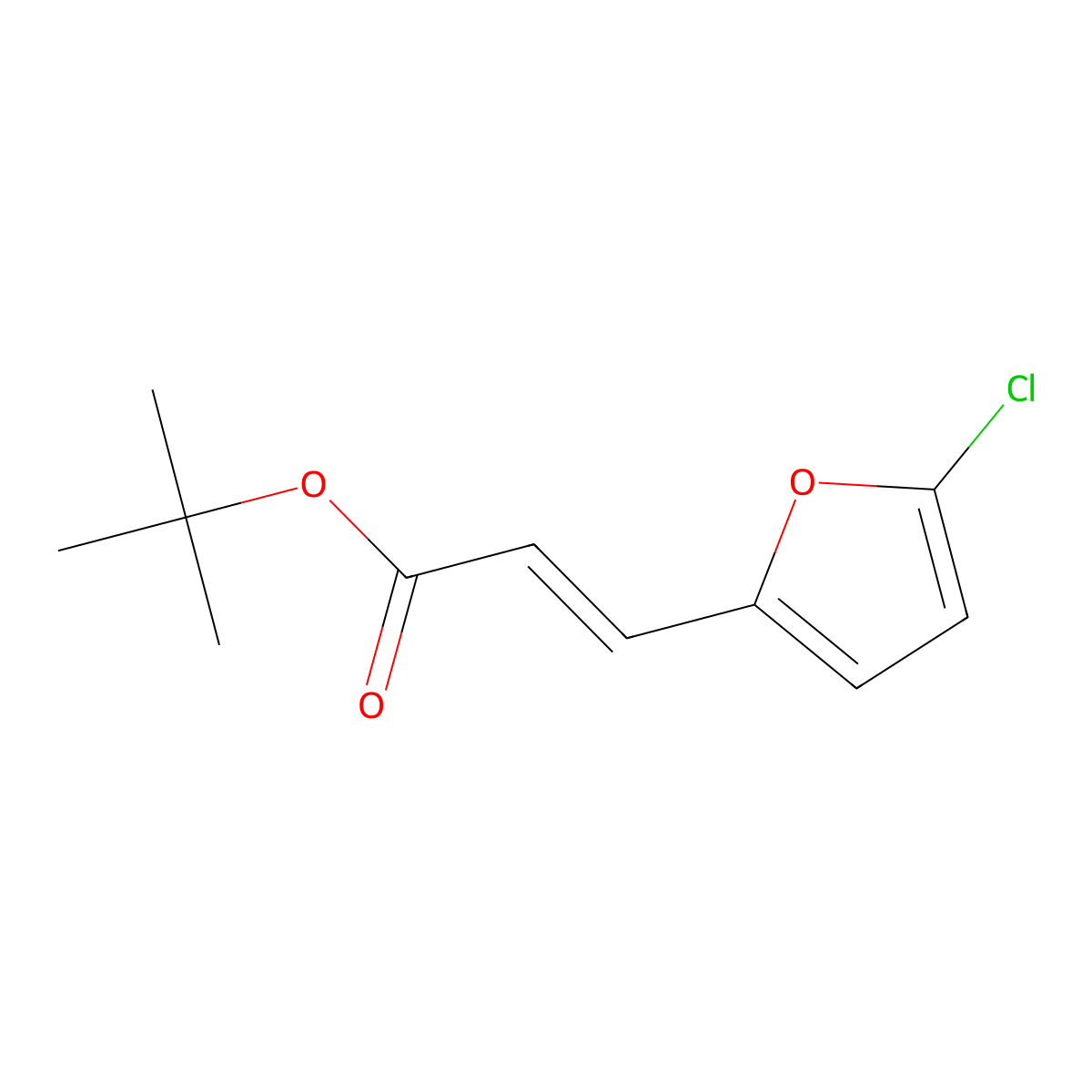 tert-butyl (2E)-3-(5-chlorofuran-2-yl)prop-2-enoate molecular structure, CAS 1416307-71-5