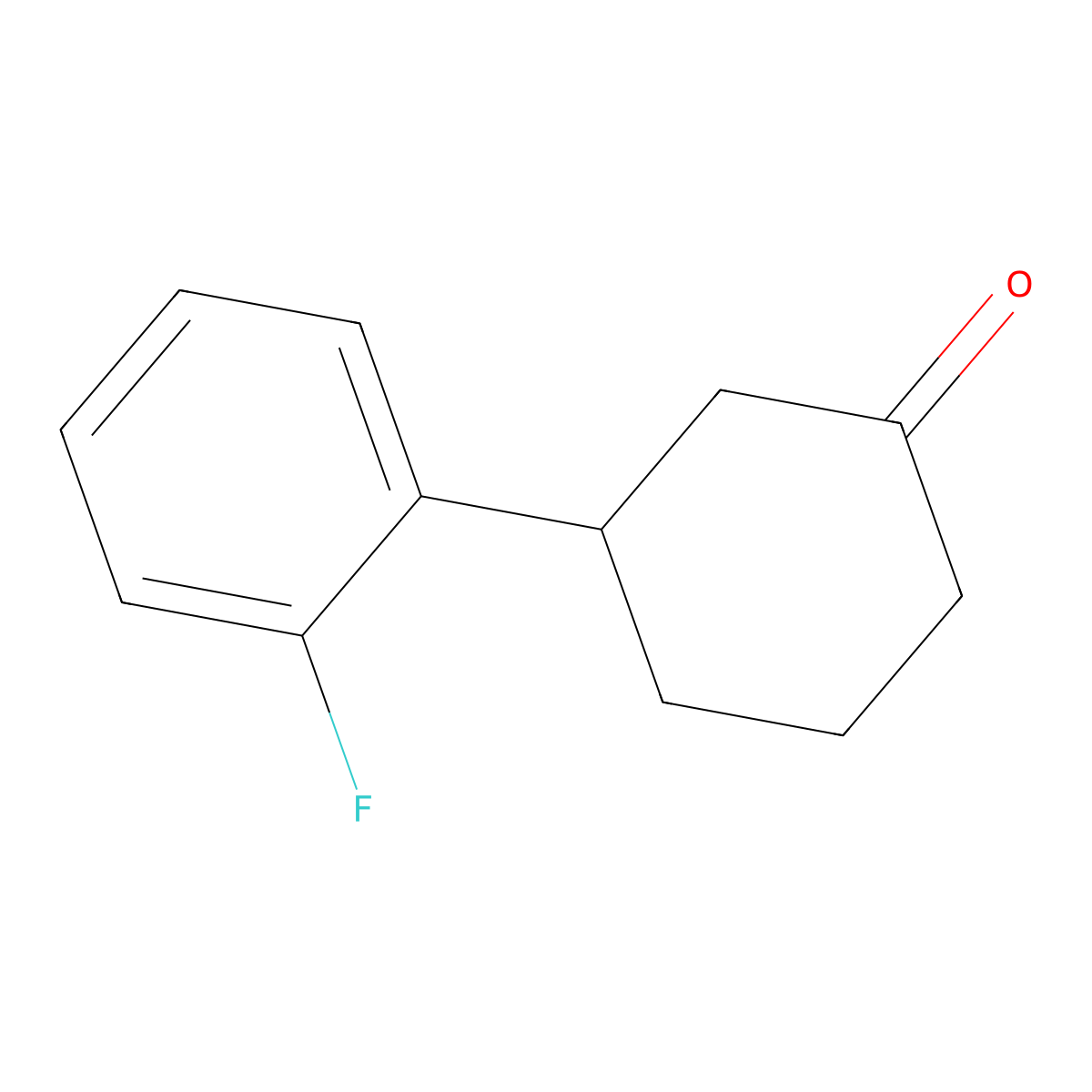 3-(2-Fluorophenyl)cyclohexanone molecular structure, CAS 141632-21-5