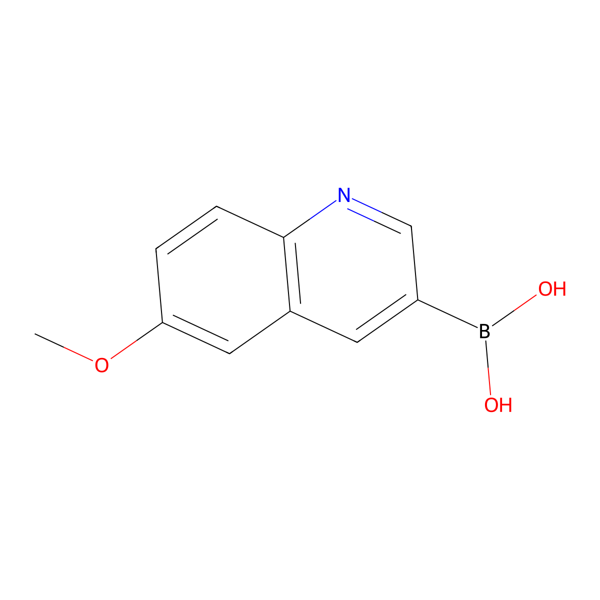 (6-Methoxyquinolin-3-YL)boronic acid molecular structure, CAS 1416322-28-5