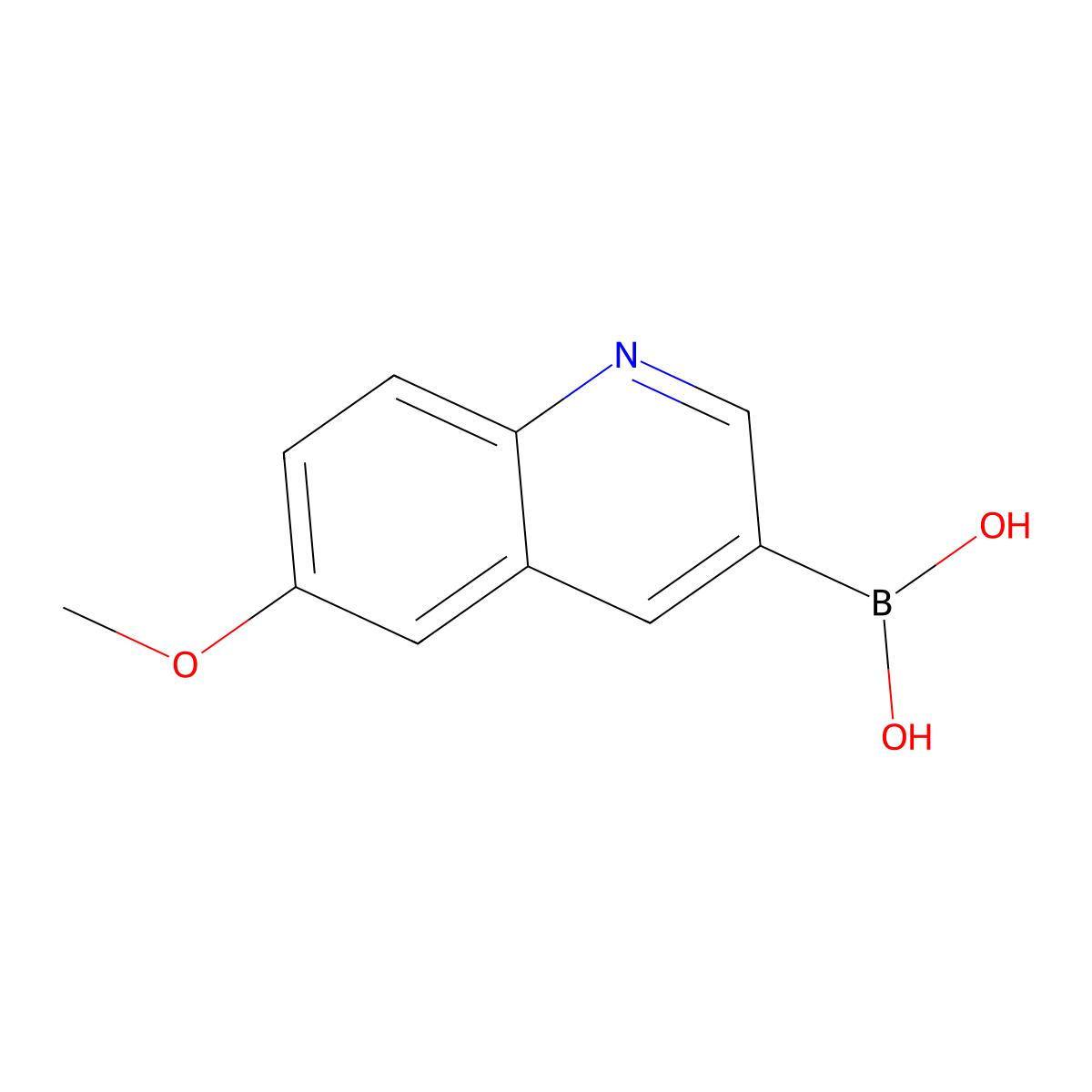 (6-Methoxyquinolin-3-YL)boronic acid molecular structure, CAS 1416322-28-5