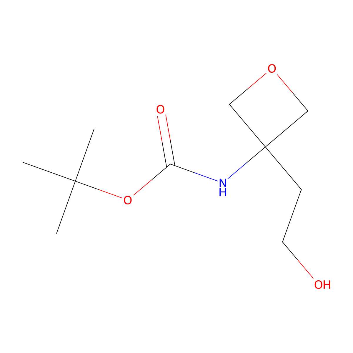 2-(3-(Boc-amino)-oxetan-3-yl)ethanol molecular structure, CAS 1416323-05-1