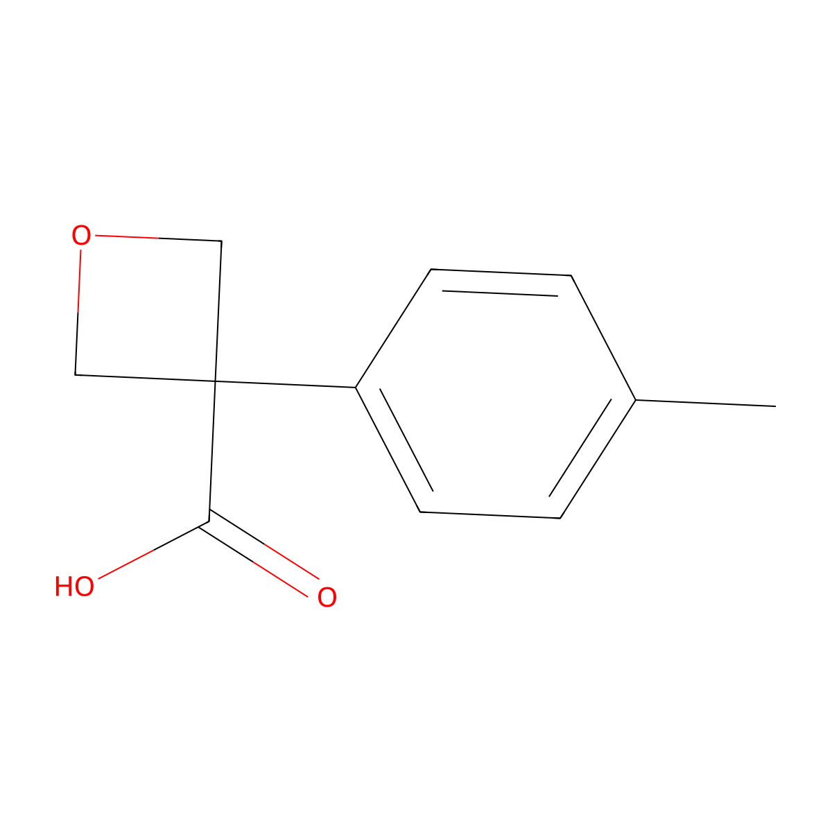 3-(4-Methylphenyl)oxetane-3-carboxylic acid molecular structure, CAS 1416323-07-3