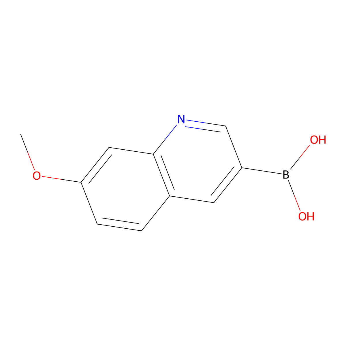 (7-Methoxyquinolin-3-yl)boronic acid molecular structure, CAS 1416323-13-1