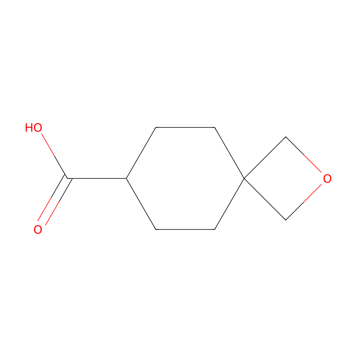 2-Oxaspiro[3.5]nonane-7-carboxylic acid molecular structure, CAS 1416323-16-4