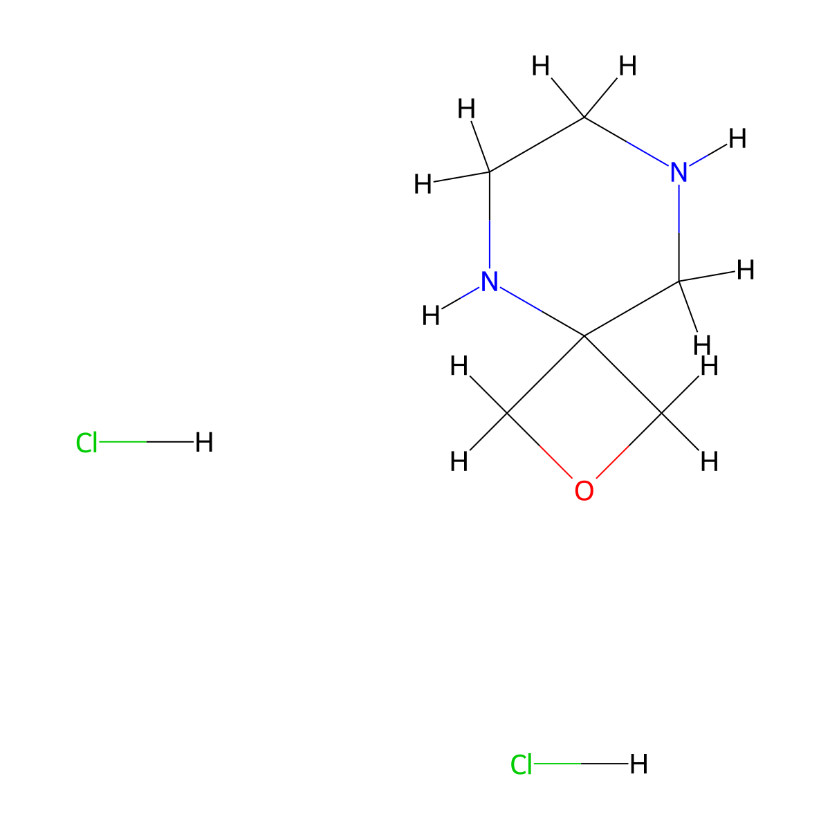 2-Oxa-5,8-diazaspiro[3.5]nonane dihydrochloride molecular structure, CAS 1416323-26-6