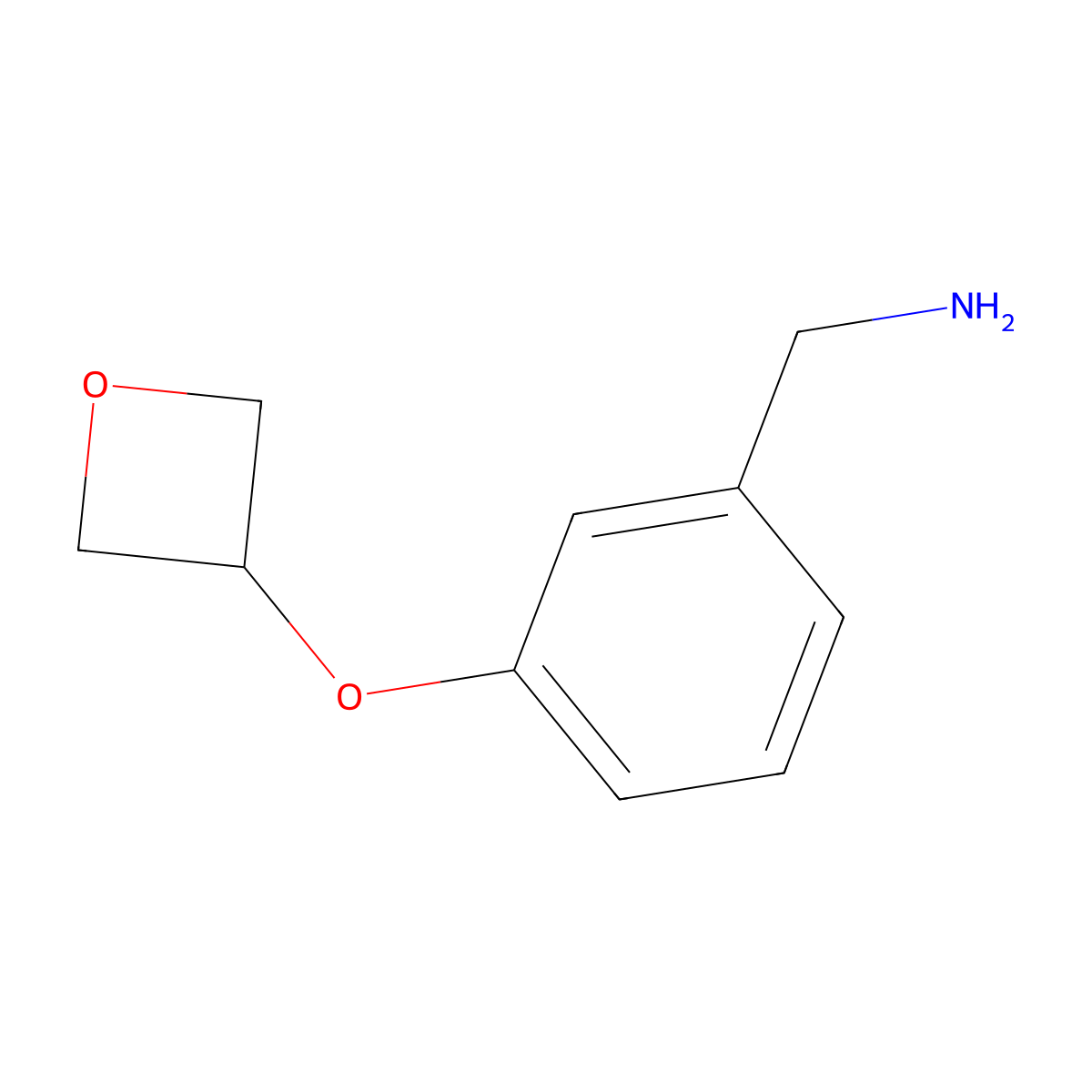 [3-(Oxetan-3-yloxy)phenyl]methanamine molecular structure, CAS 1416323-28-8