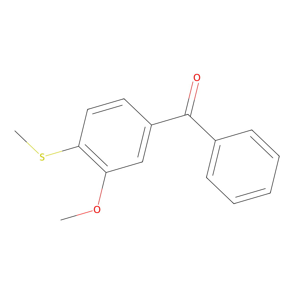 (3-Methoxy-4-(methylthio)phenyl)(phenyl)methanone molecular structure, CAS 1416325-41-1