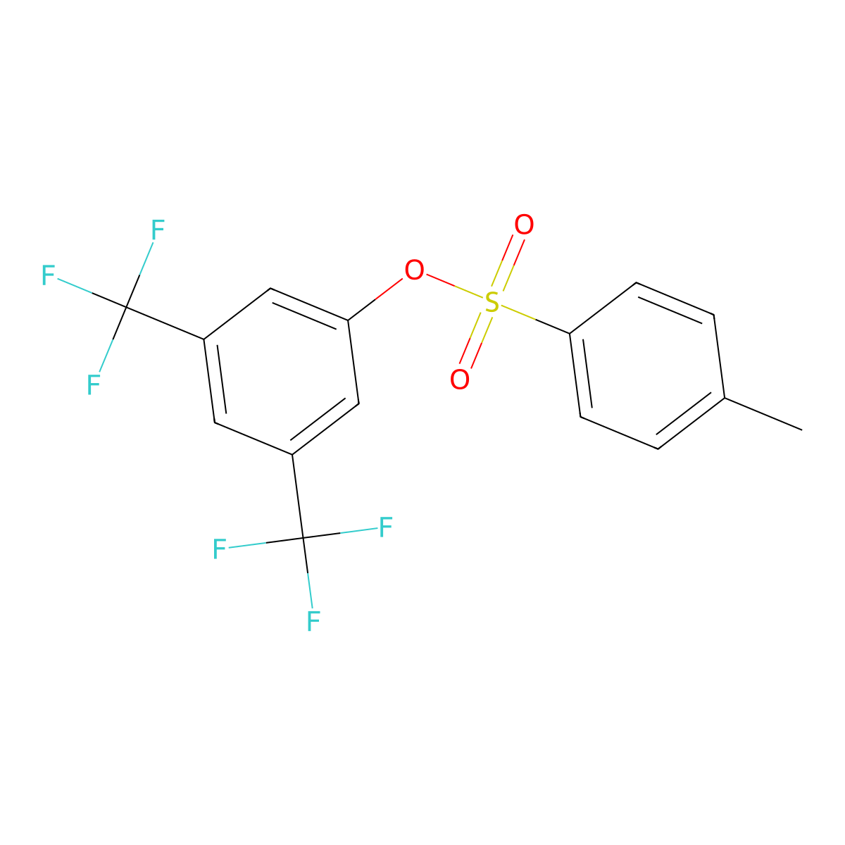 3,5-Bis(trifluoromethyl)phenyl 4-methylbenzene-1-sulfonate molecular structure, CAS 1416330-87-4