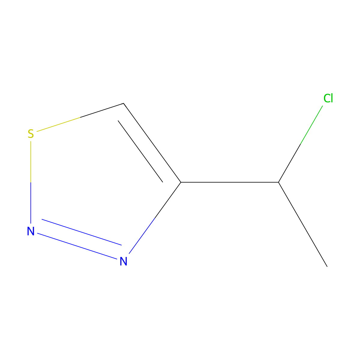 4-(1-Chloroethyl)-1,2,3-thiadiazole molecular structure, CAS 1416331-47-9