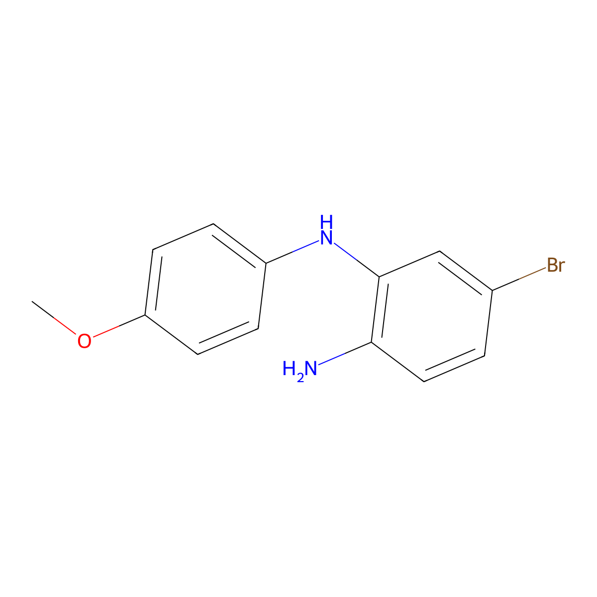 5-bromo-N1-(4-methoxyphenyl)benzene-1,2-diamine molecular structure, CAS 1416336-77-0