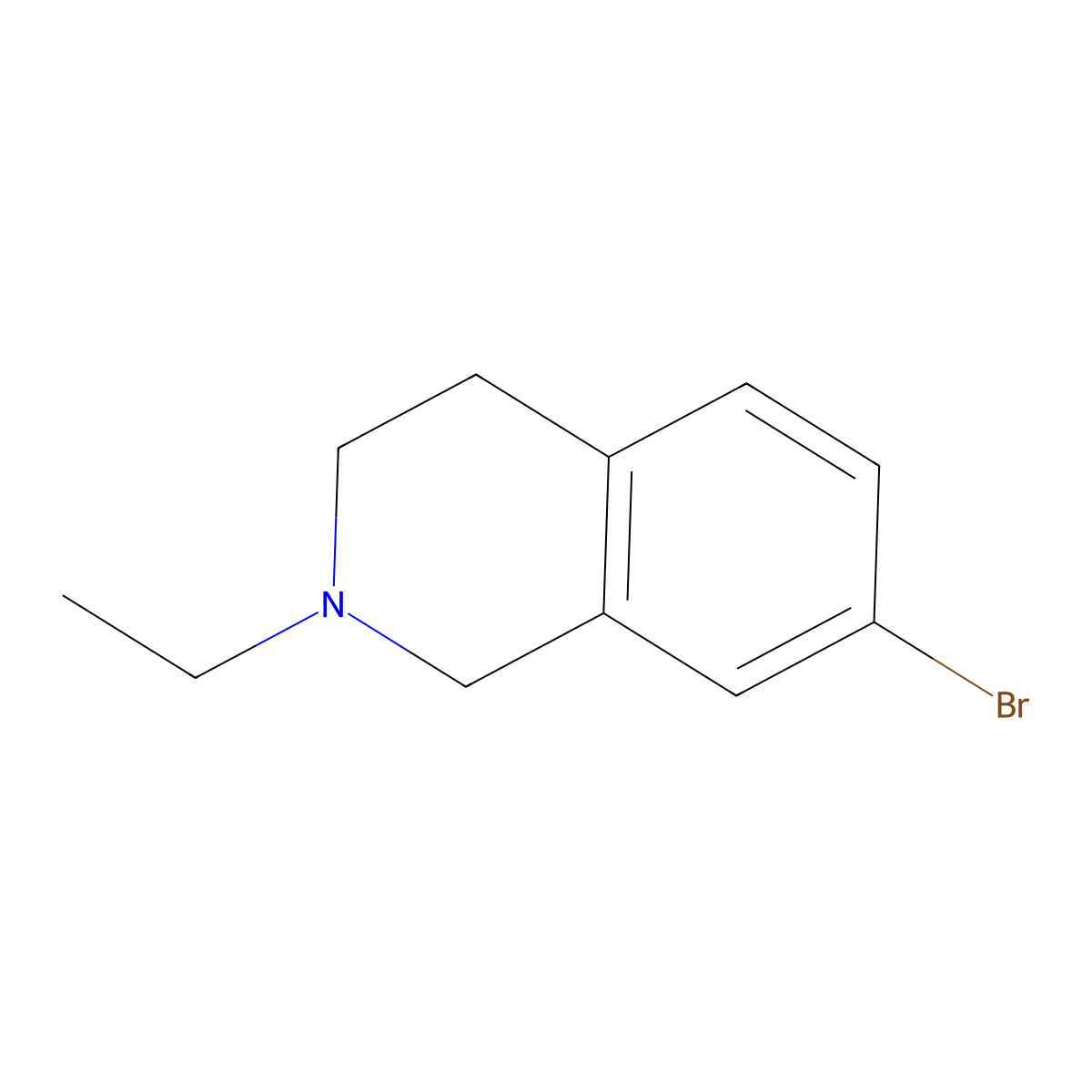 7-Bromo-2-ethyl-1,2,3,4-tetrahydroisoquinoline molecular structure, CAS 1416338-09-4