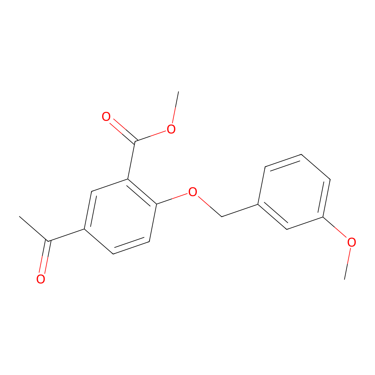 5-Acetyl-2-(3-methoxy-benzyloxy)-benzoic acid methyl ester molecular structure, CAS 1416339-23-5