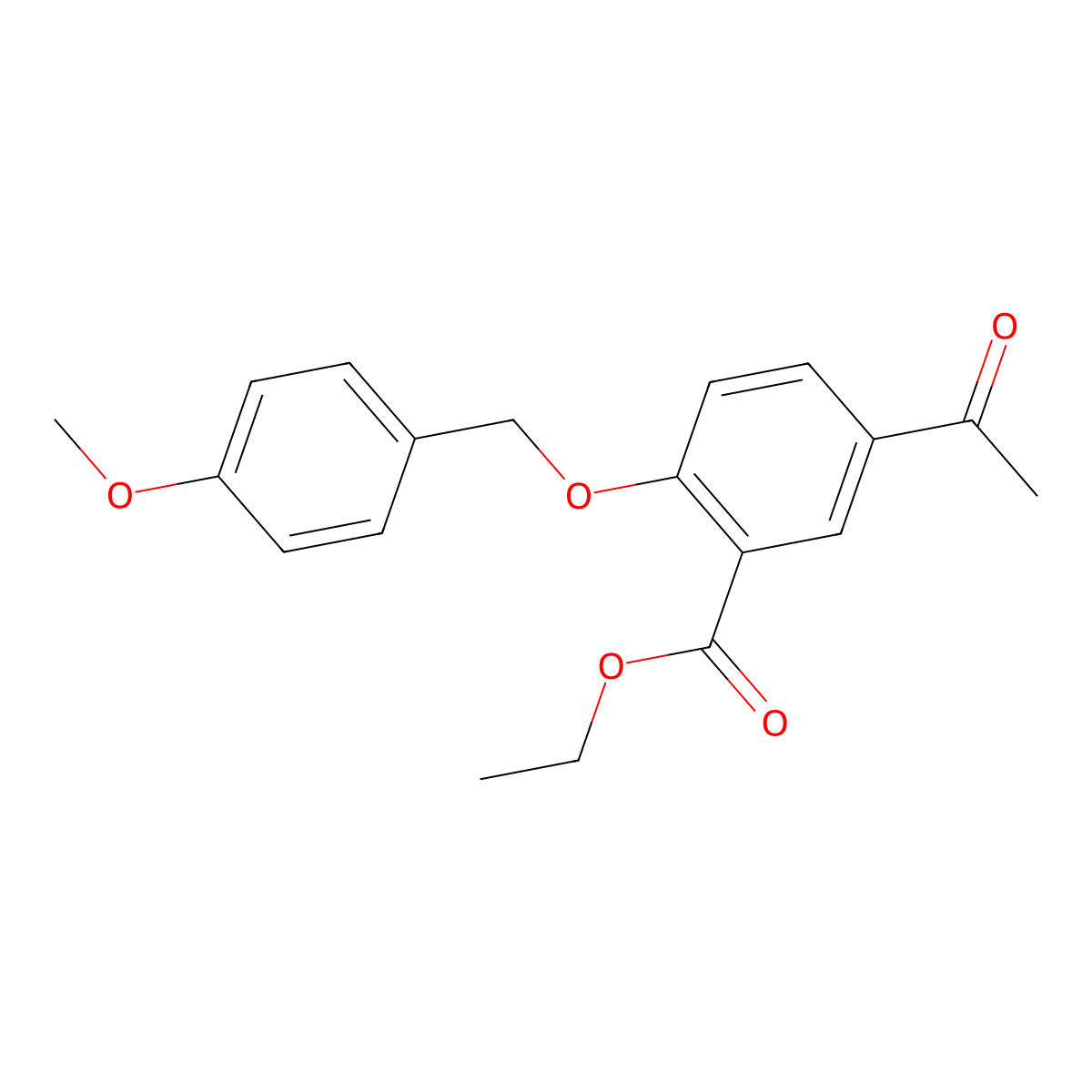 5-Acetyl-2-(4-methoxy-benzyloxy)-benzoic acid ethyl ester molecular structure, CAS 1416339-33-7