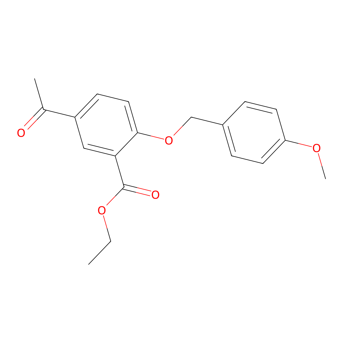 5-Acetyl-2-(4-methoxy-benzyloxy)-benzoic acid ethyl ester molecular structure, CAS 1416339-33-7