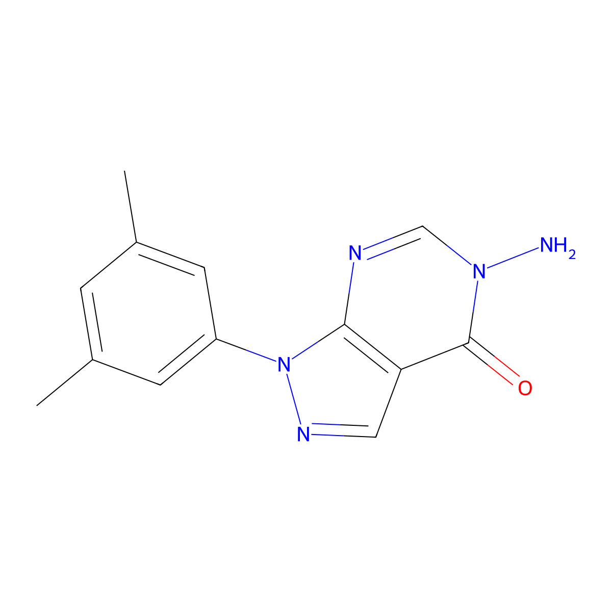 5-Amino-1-(3,5-dimethylphenyl)-1H-pyrazolo[3,4-d]pyrimidin-4(5H)-one molecular structure, CAS 1416340-50-5