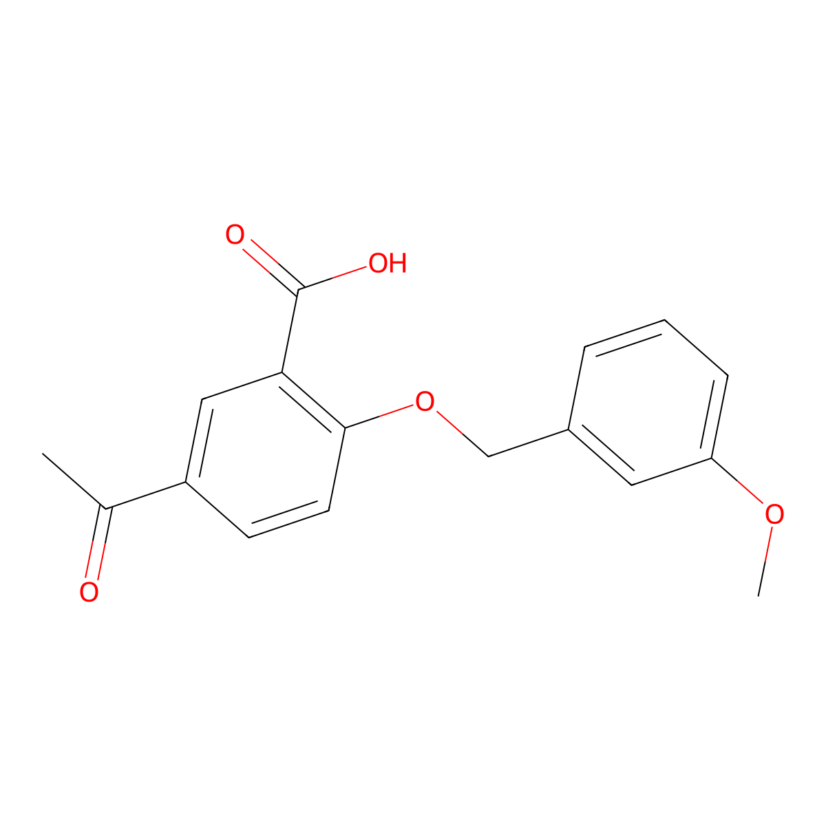 5-Acetyl-2-((3-methoxybenzyl)oxy)benzoic acid molecular structure, CAS 1416341-48-4