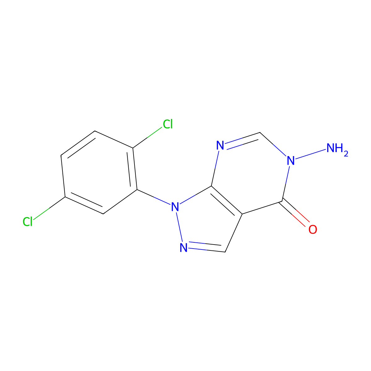 5-Amino-1-(2,5-dichlorophenyl)-1H-pyrazolo[3,4-d]pyrimidin-4(5H)-one molecular structure, CAS 1416342-09-0