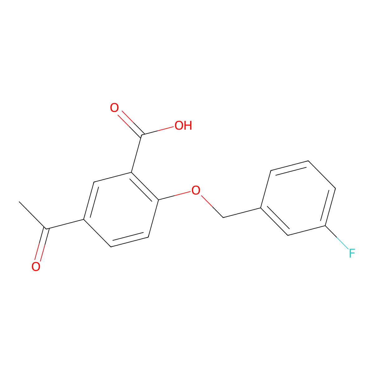 5-Acetyl-2-((3-fluorobenzyl)oxy)benzoic acid molecular structure, CAS 1416343-00-4