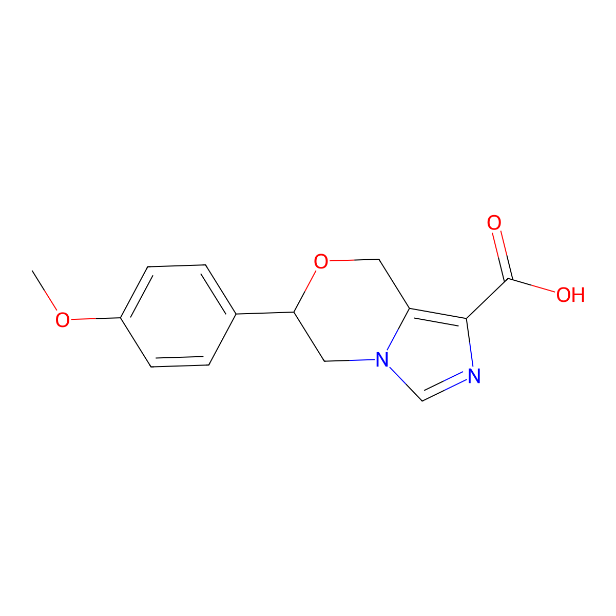 6-(4-Methoxyphenyl)-6,8-dihydro-5H-imidazo[5,1-c][1,4]oxazine-1-carboxylic acid molecular structure, CAS 1416343-48-0