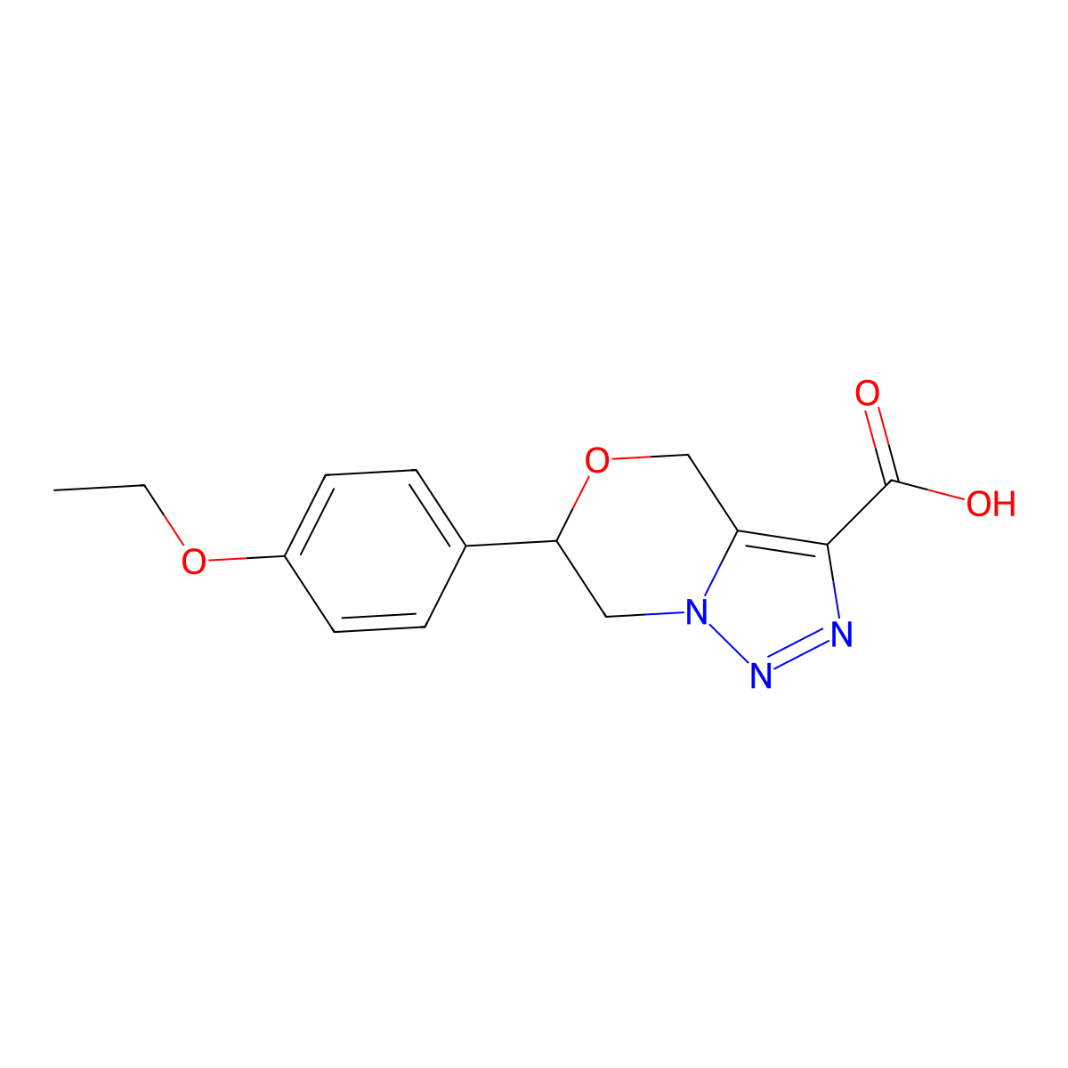 6-(4-Ethoxyphenyl)-6,7-dihydro-4H-[1,2,3]triazolo[5,1-c][1,4]oxazine-3-carboxylic acid molecular structure, CAS 1416344-65-4