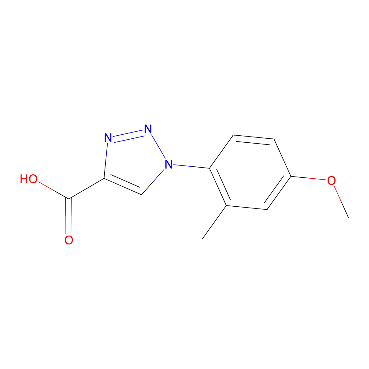1-(4-Methoxy-2-methylphenyl)-1H-1,2,3-triazole-4-carboxylic acid molecular structure, CAS 1416346-28-5